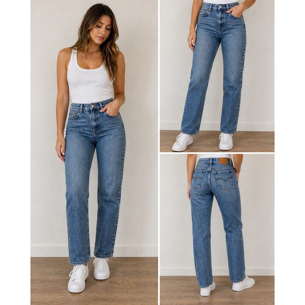Lauren Jean Co. Size 10 Cotton Straight Leg Jeans